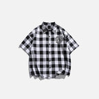 Men’s Chess Plaid Short Sleeve Shirt