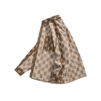 Men’s Distressed Plaid Long Sleeve Shirt