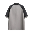 Men’s Striped Patchwork Short Sleeve Shirt