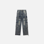 Men’s Y2K Baggy Multi-Pocket Denim Cargo Pants