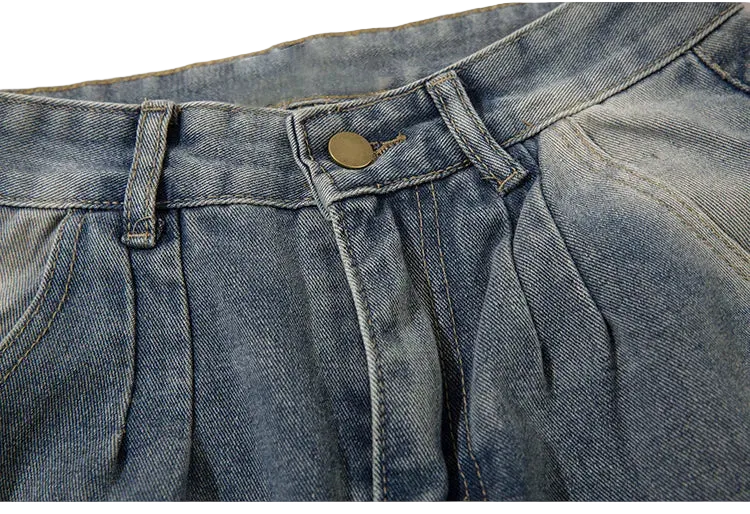 Men’s Y2K Baggy Multi-Pocket Denim Cargo Pants