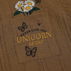 Men’s Embroidered Butterfly Short Sleeve Shirt